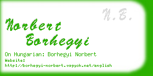 norbert borhegyi business card